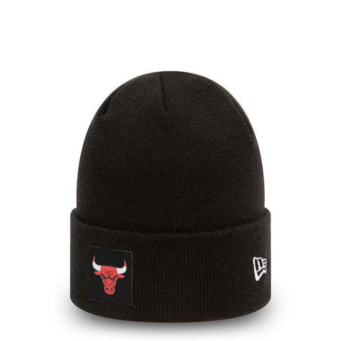Chicago Bulls Team Logo Cuff Pipohattu Mustat - New Era Lippikset Halpa hinta FI-592130